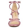 Allegra K Women's Open Toe Strappy Buckle Straps Stiletto Heel Sandals - 2 of 4