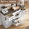 47.2in 6 Drawers Dresser for Bedroom with Sliding Barn Doors, Vanity with LED Mirror, Dresser Organizer, TV stand,Stylish storage cabinet - 3 of 4