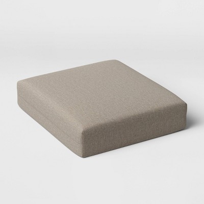 Woven Outdoor Deep Seat Cushion DuraSeason Fabric™ Taupe - Threshold™