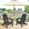 Costway 2PCS Patio Folding Adirondack Chair Weather Resistant Cup Holder Yard - 3 of 4
