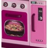 Infurnic Play Food and Toy Kitchens, Toy Kitchen with Lights Sounds, 33 Accessories, Storage, Playset for Toddler 3-6 Years, Pink, 20.90"*8.70"*27.20" - 2 of 4