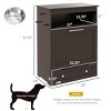 INFURNIC Pet Bowl Feeder Station with Storage Cabinet Raised Bowls Hanger for Pet Supplies and Food, Brown, 24"*14"*32.25" - 4 of 4