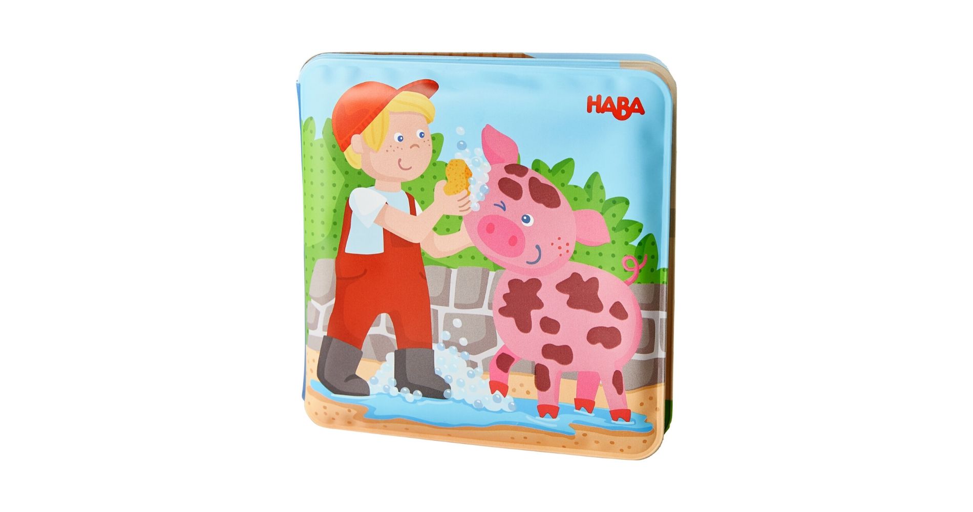 HABA Magic Color Changing Bath Book: Animal Wash Day, Bath Toys for Toddlers, Water Toys for Toddlers 1-3 & Water Table Accessories