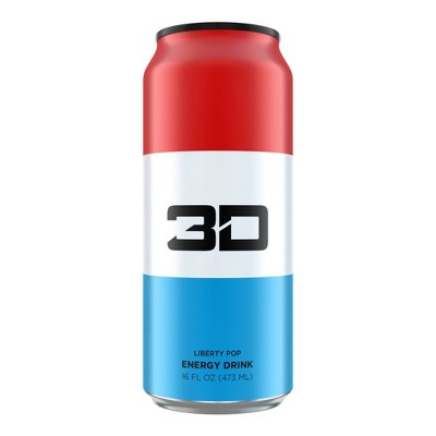 3D Liberty Pop Energy Drink - 16 fl oz Can