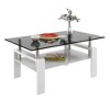 Rectangle Coffee Table, Tempered Glass Tabletop with MDF Layer, Modern Table for Living Room , Gray Glass - 2 of 4