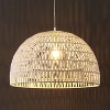 JONATHAN Y Campana Bohemian Modern Woven Rope/Iron LED Pendant - 2 of 4