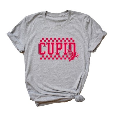 Simply Sage Market Women's Cupid Varsity Checkered Short Sleeve Graphic Tee