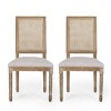 Set of 2 Regina French Country Wood and Cane Upholstered Dining Chairs - Christopher Knight Home - 2 of 4