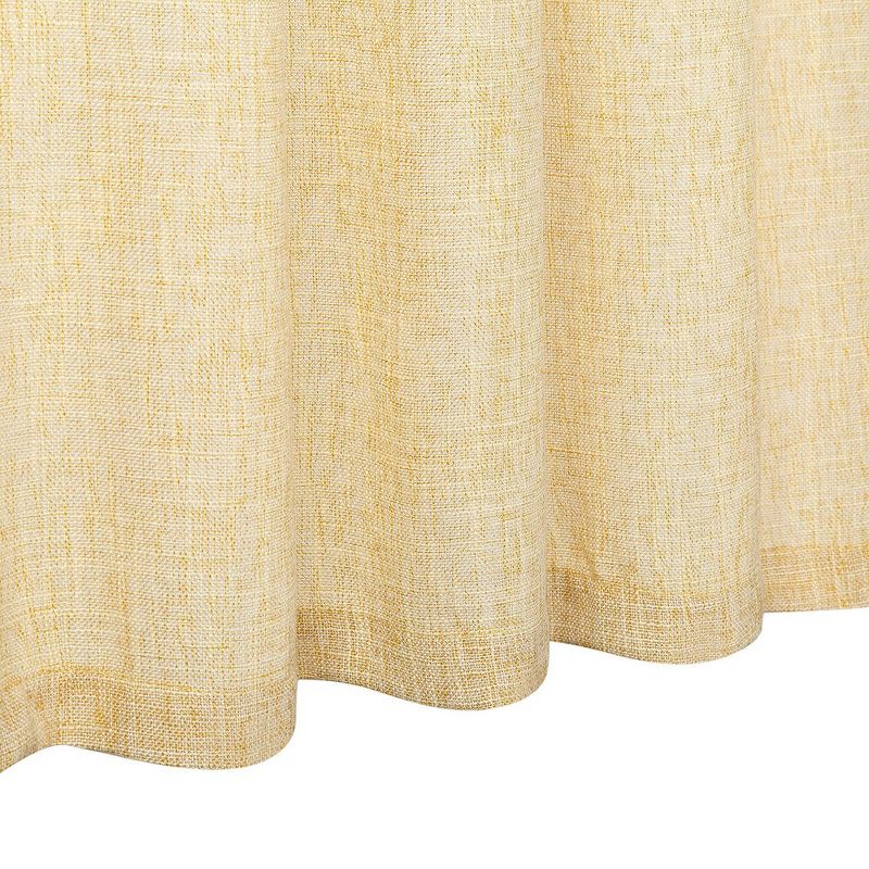 Faux Linen Textured Vintage Design Farmhouse Solid Curtains, 5 of 6