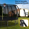Whisen Outdoor Pumpkin Trampoline with Safety Enclosure Net, Foam Padded Poles, W-Shaped Legs, Balance Bars - 3 of 4