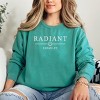 Simply Sage Market S.W.Smiley Embroidered Radiant Smiley Outline Garment Dyed Sweatshirt - 3 of 4