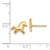 Black Bow Jewelry Kids 3D Polished Pony Earrings in 14k Yellow Gold - 4 of 4