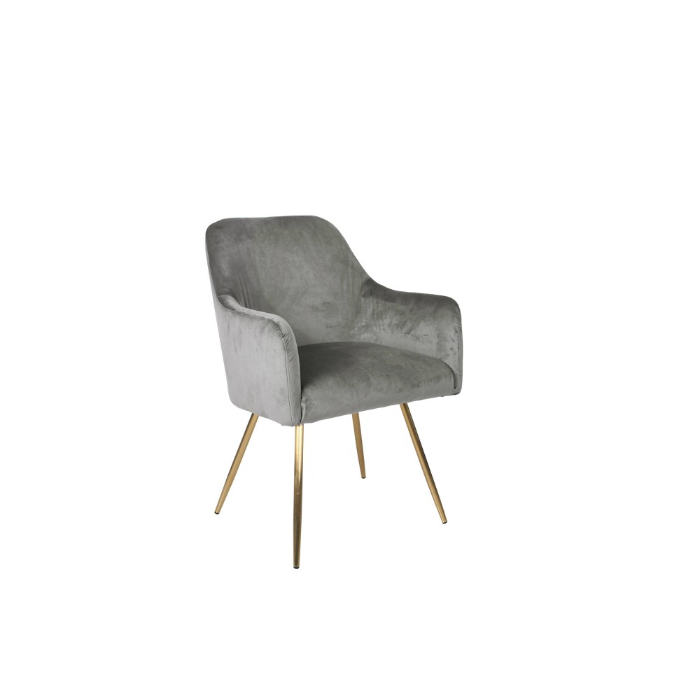 Evie Accent Chair Velvet Gray - HomePop was $179.99 now $134.99 (25.0% off)