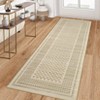 Indoor Modern Geometric Bordered Large Living Room Rugs, Washable Non Slip Throw Carpet for Bedroom, Soft Stain Resistant Floor Cover for Dining Room - 4 of 4
