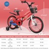 Gymax Kids Bike for Boys & Girls Aged 4-8 Years Old 16"/18" Children Bicycle Training Wheels Handlebar Basket Toddler Balance Bike Blue - 3 of 4