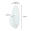 Command 2 Hooks 2 Strips Medium Sized Bath Hooks Frosted: Plastic Adhesive, 3 lb Capacity, Shower Command Hooks - 3 of 4