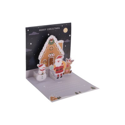 Unique Bargains Christmas Greeting Card Paper 4.7"x4.7" 1 Set