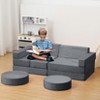 Kids Play Couch 14pcs Modular Playset Foam Couch for Toddlers Children,Convertible Kids Couch Sofa Indoor Furniture for Playroom - 4 of 4