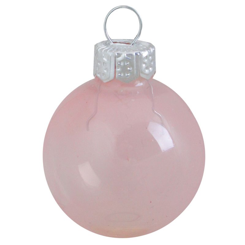 Northlight Shiny Finish Glass Christmas Ball Ornaments - 1.25" (30mm) - Pink - 40ct, 1 of 2