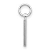 Black Bow Jewelry 14k White Gold, Julia Collection, Small Satin Block Initial M Pendant - 2 of 4