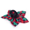 The Worthy Dog Holiday Check Flower Adjustable Collar Attachment Accessory - 2 of 2