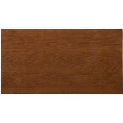 Medium Oak and Gold 2-Drawer Chest with USB Ports