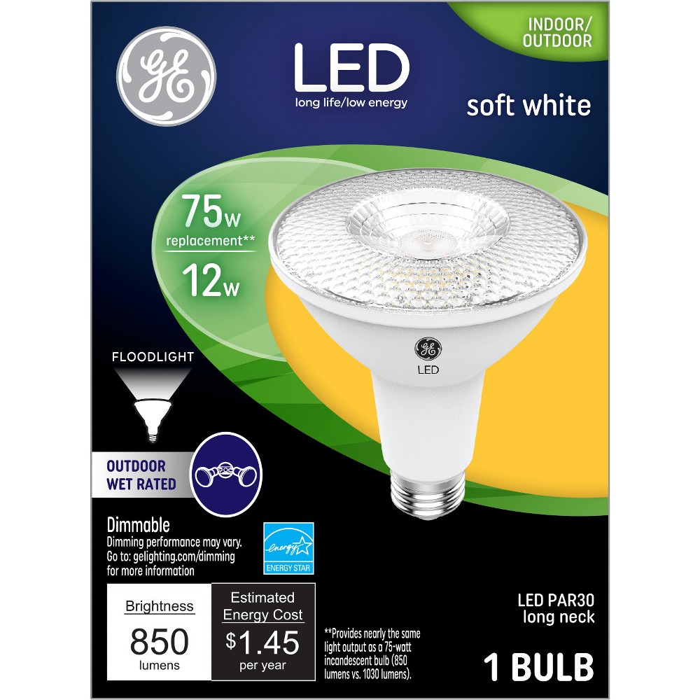 Photos - Light Bulb General Electric GE 75W PAR30L LED  Soft White 