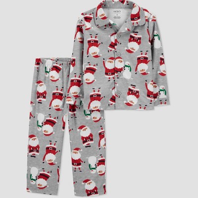 Image of Carter's Just One You® Toddler 2pc Santa Pajama Set - Gray/Red 18M
