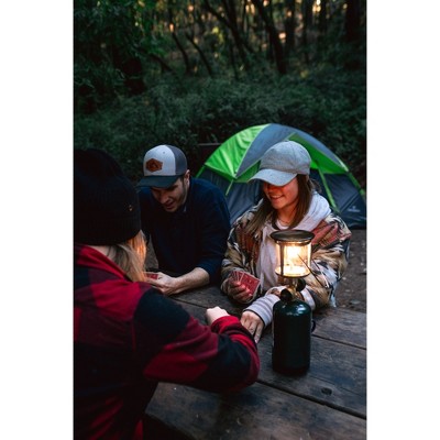 Compact Black and Silver Propane Camping Lantern