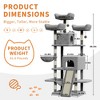 68.5" Multi-Level Cat Tree for Indoor, Heavy Duty Adult Cat Tower with 2 Condos, Plush Perches, Sisal Scratching Posts,Hammocks,Basket,Dangling Balls - 3 of 4