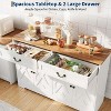CuisinSmart 57'' Modern Farmhouse Sideboard Buffet Cabinet with 2 Drawers & Adjustable Shelves, Dining Room Coffee Bar Organizer for Living Room - 4 of 4