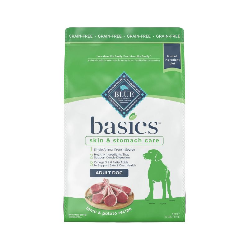 Blue Buffalo Basics Limited Ingredient Diet Grain Free Lamb & Potato Recipe Adult Dry Dog Food, 1 of 12