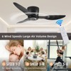 KTMBDW Quiet Ceiling Fan with LED Light 42 inch Large Air Volume Remote Control for Kitchen Bedroom Dining room Patio, Black - 2 of 4