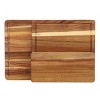 MegaChef 3 Piece Acacia Wood Cutting, Prep and Serving Boards - 3 of 4