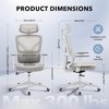 Office Chair Ergonomic Desk Chair - Home Mesh Office Desk Chair with Adjustable Lumbar Support, Rolling Swivel Task Chairs for Home, Office - 2 of 4