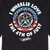 Boys' - Hot Wheels - I Wheelie Love 4th of July Long Sleeve Graphic T-Shirt - 2 of 4