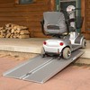 Silver Spring Mobility and Utility Ramp, 6 Foot Long Single Folding Textured Grit Traction Surface, 600 lb Capacity with 2 Inch Side Rails, Silver - 4 of 4