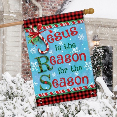 Reason for the Season Christmas House Flag 40" x 28" Polyester