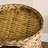 PawHut Elevated Cat Bed with Three Hideaways & Four Soft Plush Cushions, Cat Tower with Hand-Woven Materials - 2 of 4