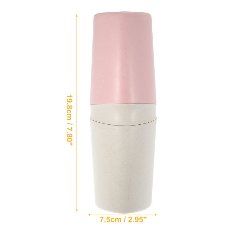 Unique Bargains Portable Toothbrush Cases Traveling Toothbrush Holders Bamboo Fiber 7.80"x2.95"x2.72" 1 Pcs, 4 of 7