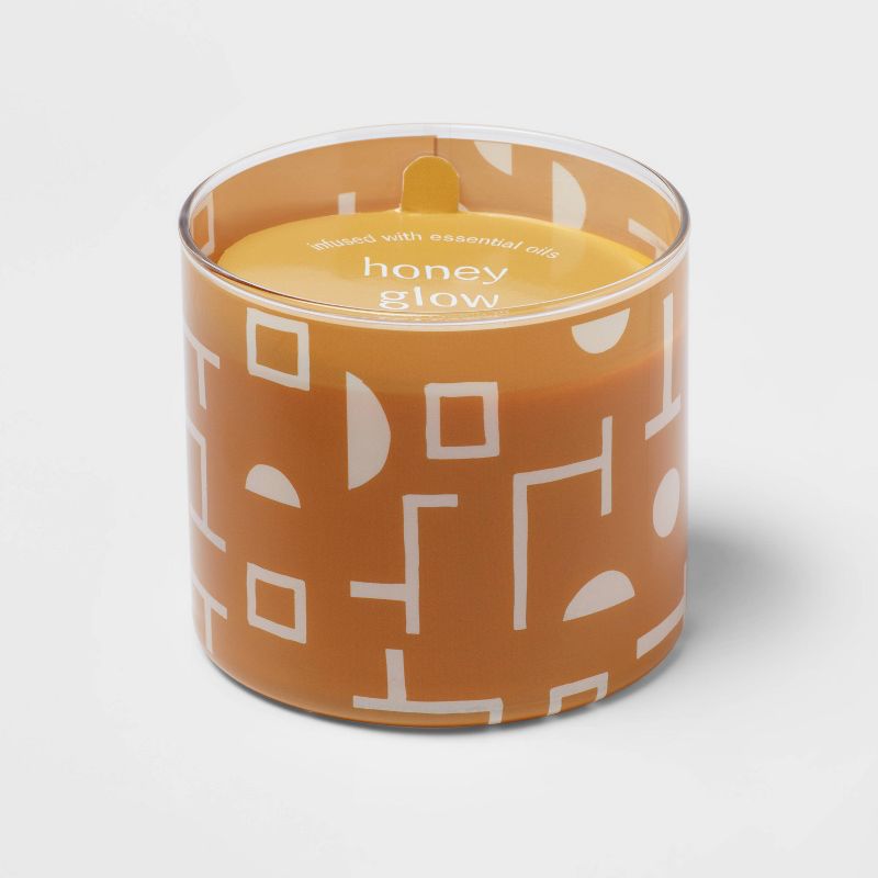3-Wick 14oz Honey Glow Candle Yellow - Room Essentials&#8482;, 1 of 7