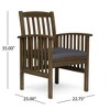 VASIP Patio Dining Chairs with Cushions,Outdoor Porch Chair Set of 2 with Acacia Wood Frame, Easy Clean & Simple Assembly - 4 of 4