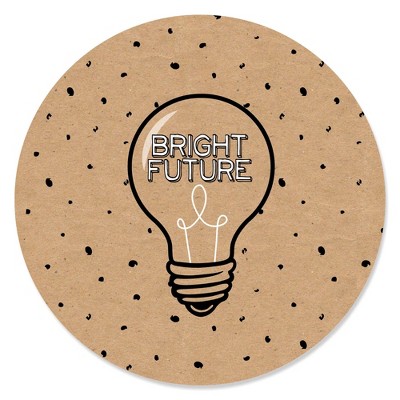 Big Dot of Happiness Bright Future - Graduation Party Circle Sticker Labels - 24 Count