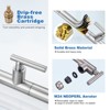 WOWOW Solid Brass Deck Mount Pot Filler Faucet, Pot Filler with Stretchable Double Joint Swing Arm - 4 of 4