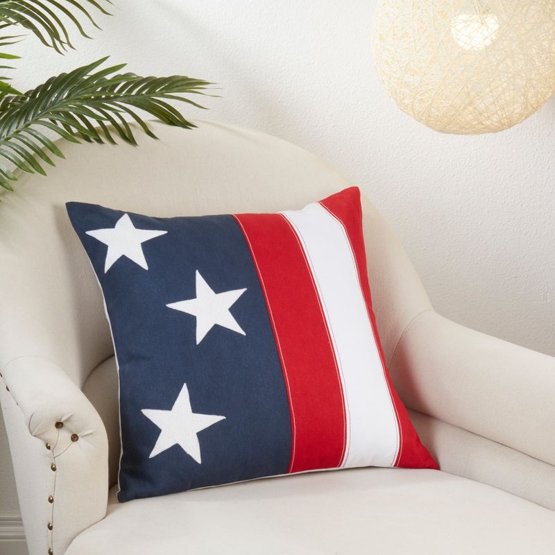 Saro Lifestyle Patriotic Pride Throw Pillow Cover, 3 of 4