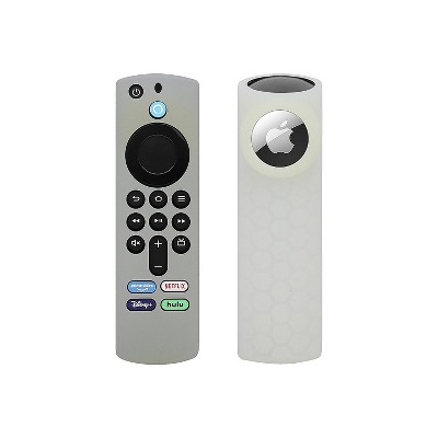 SaharaCase Amazon Fire TV Stick 4K (3rd Gen) Remote Silicone Case for Apple AirTag Gray (AT00040)