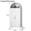 SUXXAN 2-shelf and 1-drawer Metal Display Cabinet,Modern Freestanding Arched Cabinet,Porcelain Cabinets,Bookshelves,Assembly Required - 2 of 4