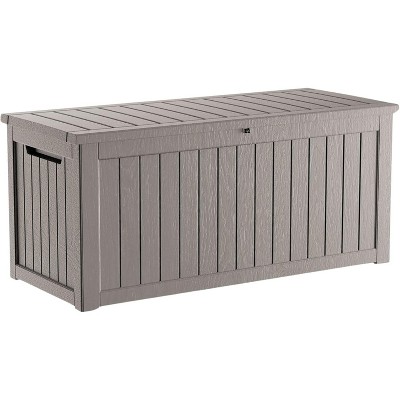 BI&SEA 230 Gallon Waterproof Deck Box-248,Lockable Resin Storage Box for Patio Furniture Cushions Garden Tools and Outdoor Delivery Storage