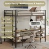 Full Over Twin Bunk Bed with Desk, Charging Station and Storage Shelves - 3 of 4