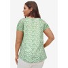 ellos Plus Size Keyhole Neckline Peasant Blouse - 3 of 4